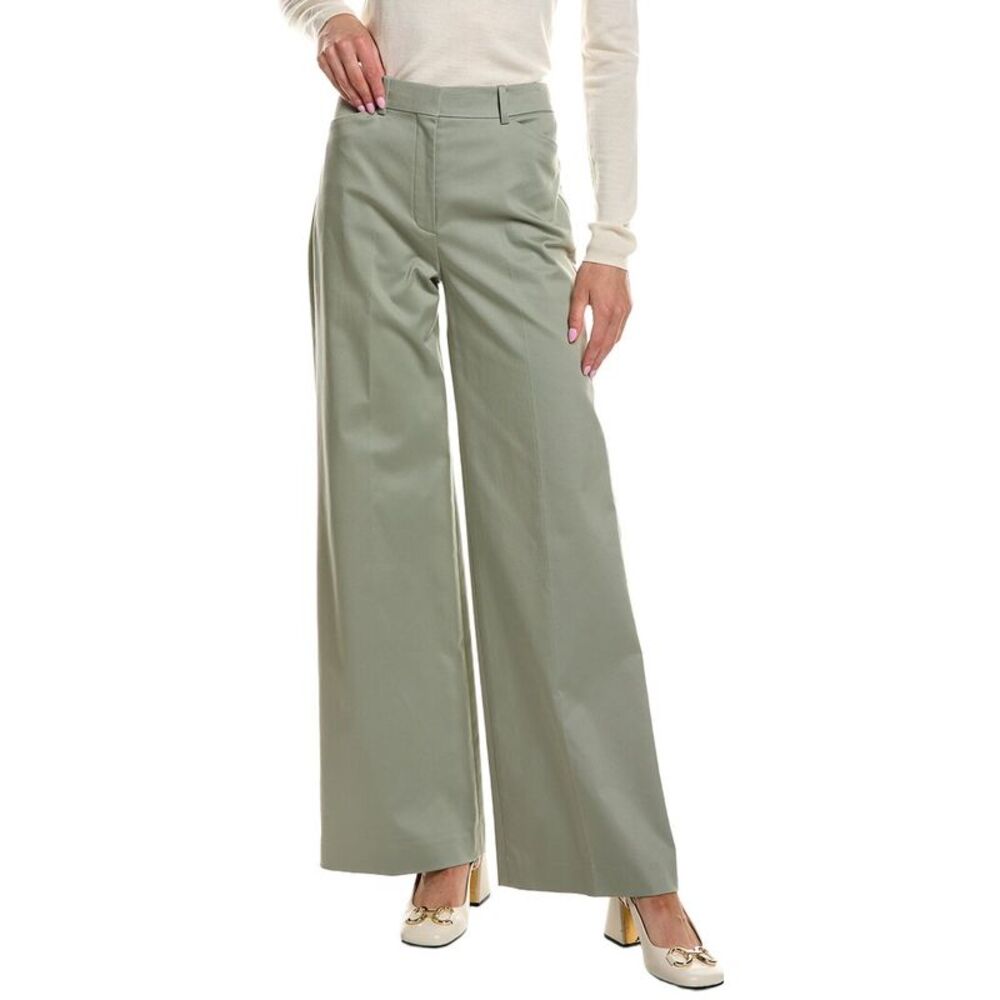 Theory Womens Terena Lunar Twill Pant, Green